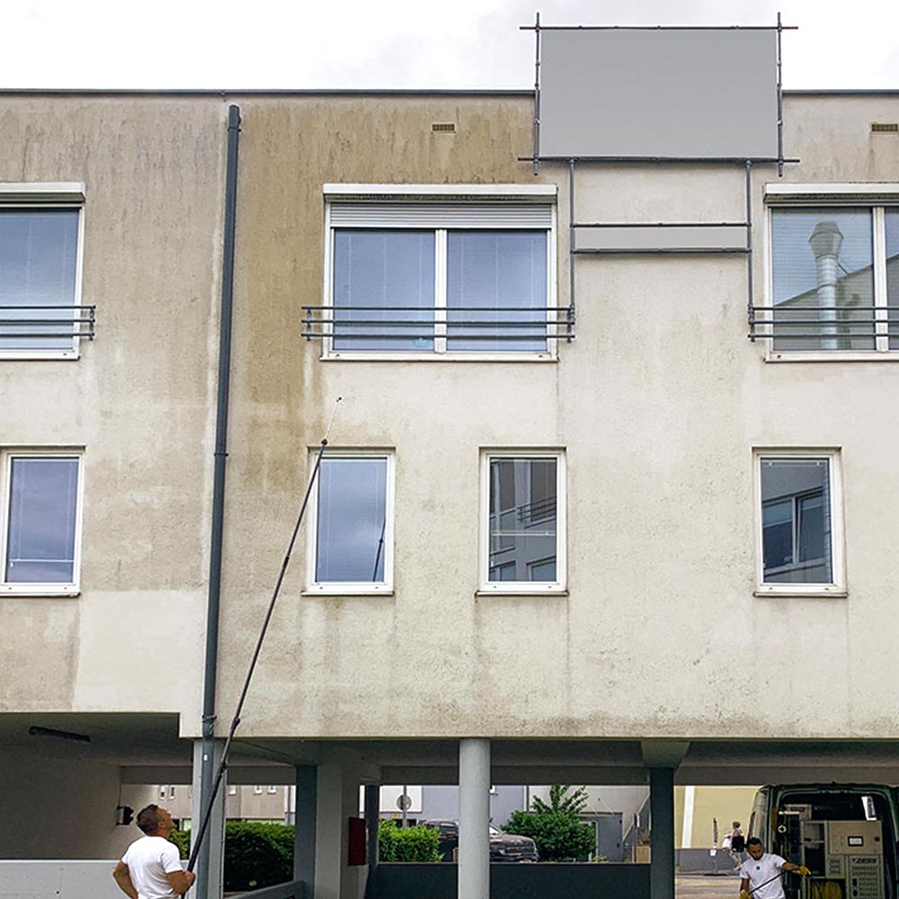 Fassade reinigen Immobilie vorher