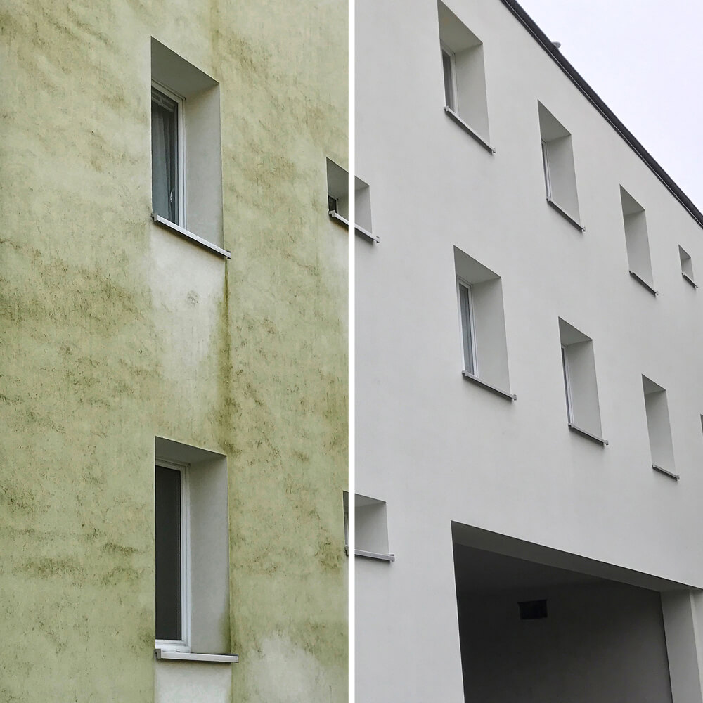 professionelle Fassadenreinigung WDVS